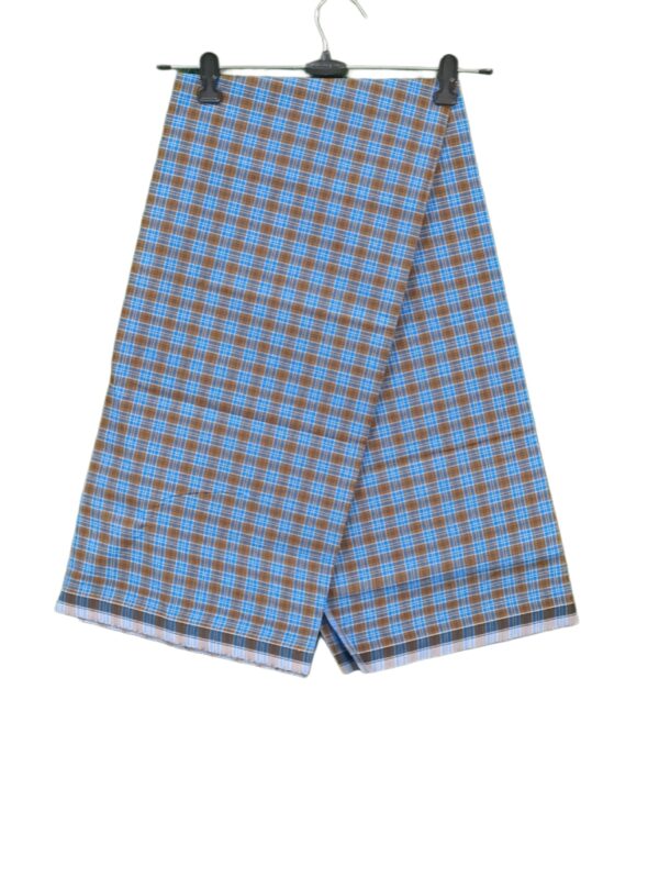 Brown & Blue Checks Cotton Lungi