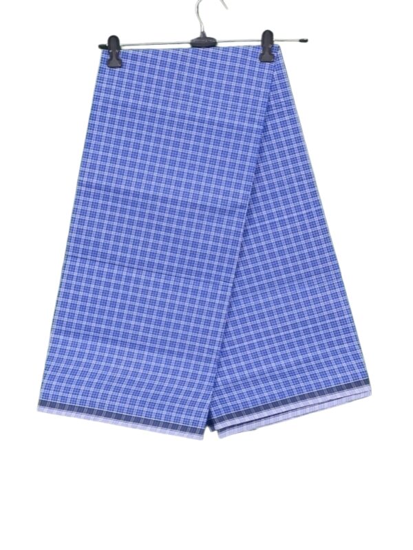 Purple Checks Cotton Lungi