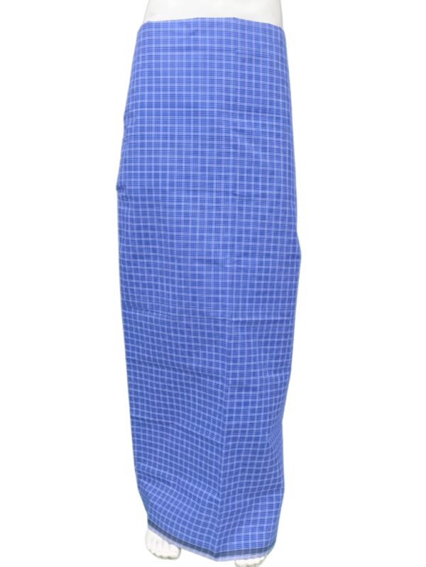 Purple Checks Cotton Lungi