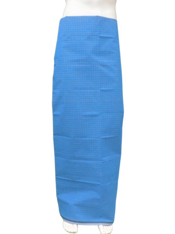 Light Blue Checks Cotton Lungi
