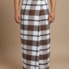 14841660-a188-4593-a5d8-e8f2c53c9492 Classic Plaid Lungi for Men - Brown and White Checkered Design