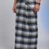 Men's Classic Lungi - Bold Black, White & Blue Checkered Design