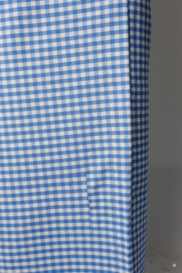 Men's Stylish Lungi - Light Blue Gingham Check Design