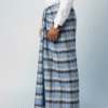 Classic Men's Lungi - Crisp Blue & White Checkered Design