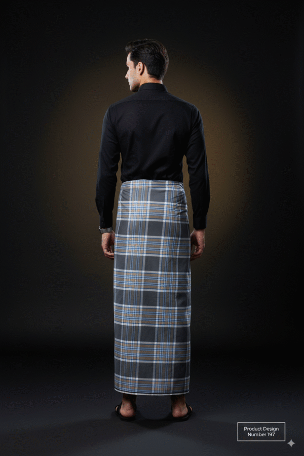 Men's Premium Polyester Plaid Lungi - Wrinkle-Free & Stylish
