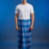 Men's Stylish Striped Lungi - Modern Blue Design