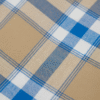 Men's Stylish Plaid Lungi - Modern Tan and Blue Checkered Design