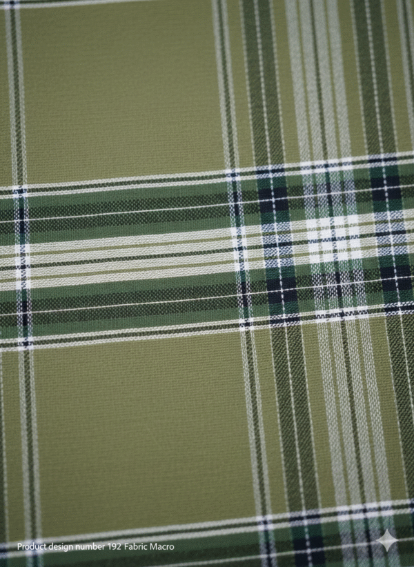 Men's Stylish Lungi - Modern Olive Green Plaid Design
