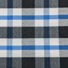 Men's Modern Lungi - Bold Blue, Black & White Checkered Design