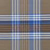 Men's Stylish Lungi - Earthy Brown & Blue Plaid Design