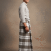 e204d014-f7c1-41e8-9c7c-6ddd2bae0ca1 Men's Sophisticated Plaid Lungi - Brown & White Checkered Design