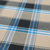 Stylish Plaid Lungi for Men - Beige and Blue Checkered Design