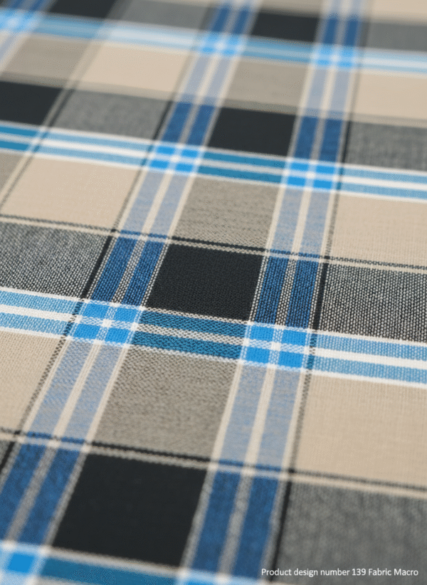 Stylish Plaid Lungi for Men - Beige and Blue Checkered Design