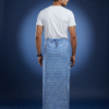 Men's Stylish Lungi - Classic Blue Gingham Check Design