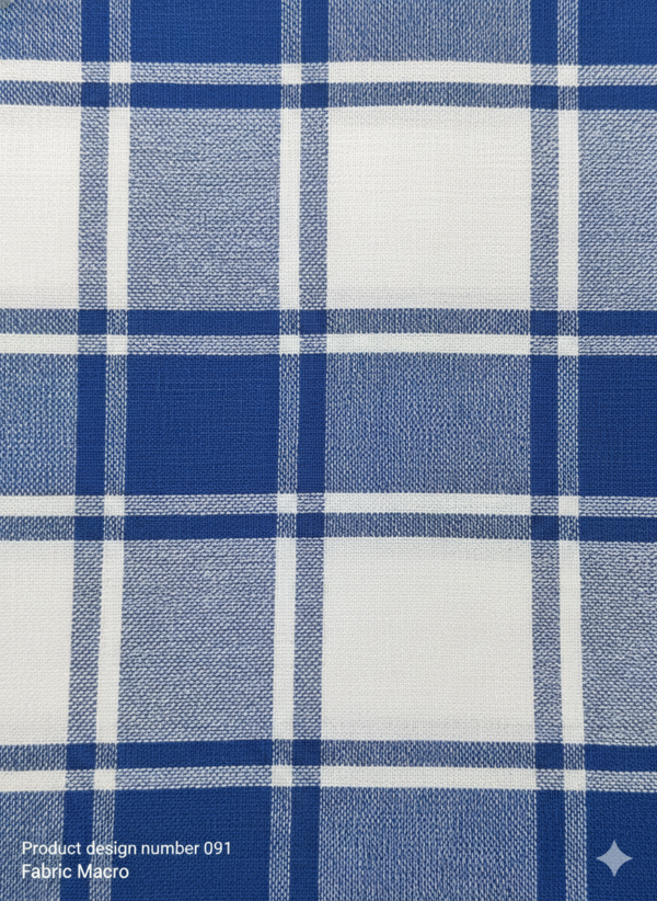 Men's Modern Lungi - Crisp Blue & White Checkered Design