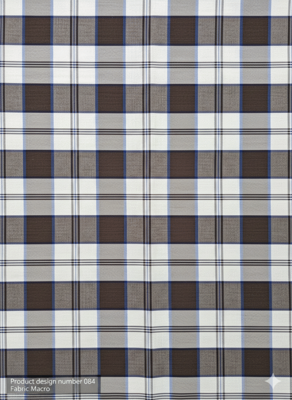 Men's Stylish Lungi - Classic Brown and White Plaid Design