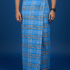 Men's Stylish Lungi - Modern Blue & Black Plaid Design