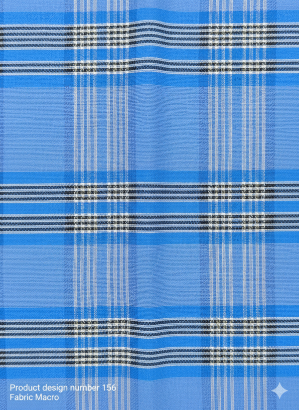 Men's Stylish Lungi - Modern Blue & Black Plaid Design