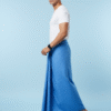 Men's Stylish Lungi - Vibrant Solid Blue Micro-Check Design