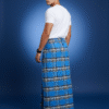 Generated Image October 09, 2025 - 11_58AM - Copy Men's Modern Lungi - Bold Blue & Black Plaid Design