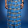 Generated Image October 09, 2025 - 11_59AM Men's Modern Lungi - Bold Blue & Black Plaid Design