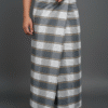 Men's Stylish Plaid Lungi - Sophisticated Grey and Brown Design