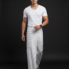 Men's Stylish Lungi - Modern Blue & Grey Plaid Design