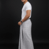Men's Stylish Lungi - Modern Blue & Grey Plaid Design
