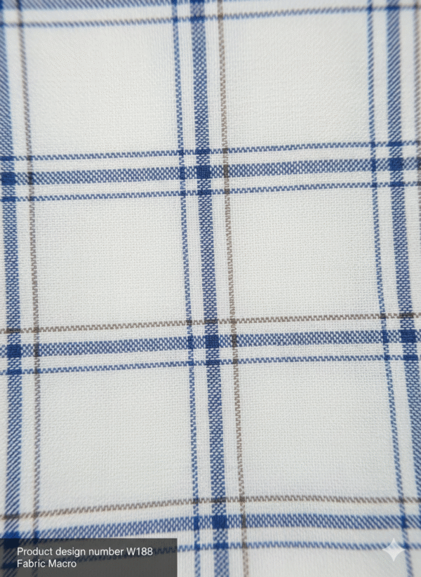 Men's Stylish Lungi - Crisp White & Blue Checkered Design