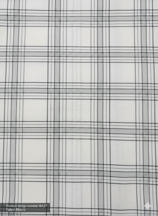 Men's Stylish Lungi - Minimalist White & Grey Plaid Design