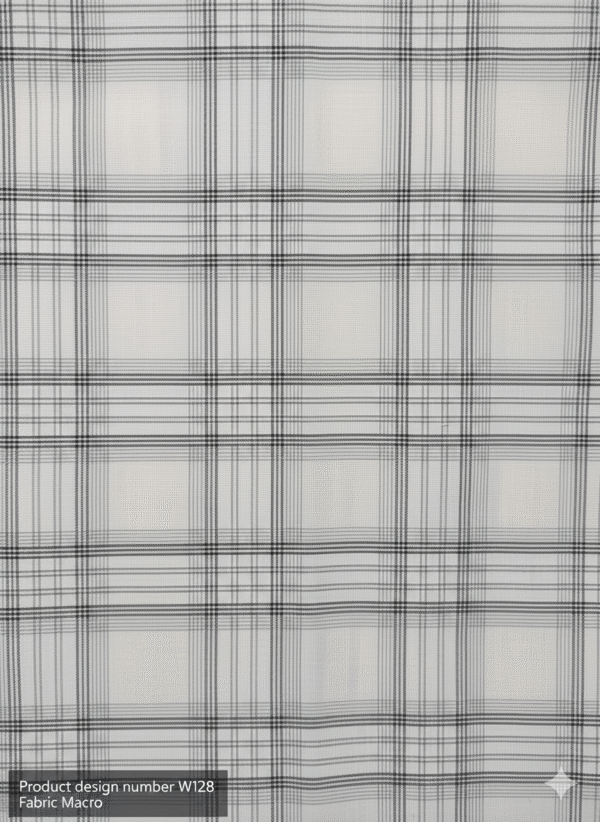 Men's Stylish Lungi - Minimalist White & Grey Plaid Design