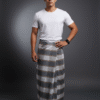 Generated Image September 28, 2025 - 8_46PM Men's Stylish Plaid Lungi - Sophisticated Grey and Brown Design