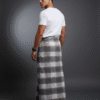 Generated Image September 29, 2025 - 6_13PM Men's Stylish Plaid Lungi - Sophisticated Grey and Brown Design
