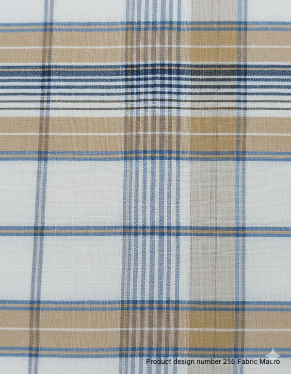 Men's Classic Lungi - Light Tan and White Plaid Design