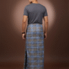 Generated Image September 30, 2025 - 8_13PM Men's Stylish Lungi - Earthy Brown & Blue Plaid Design