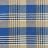 Men's Stylish Lungi - Modern Tan & Blue Plaid Design
