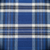 Men's Modern Lungi - Bold Navy Blue & White Plaid Design