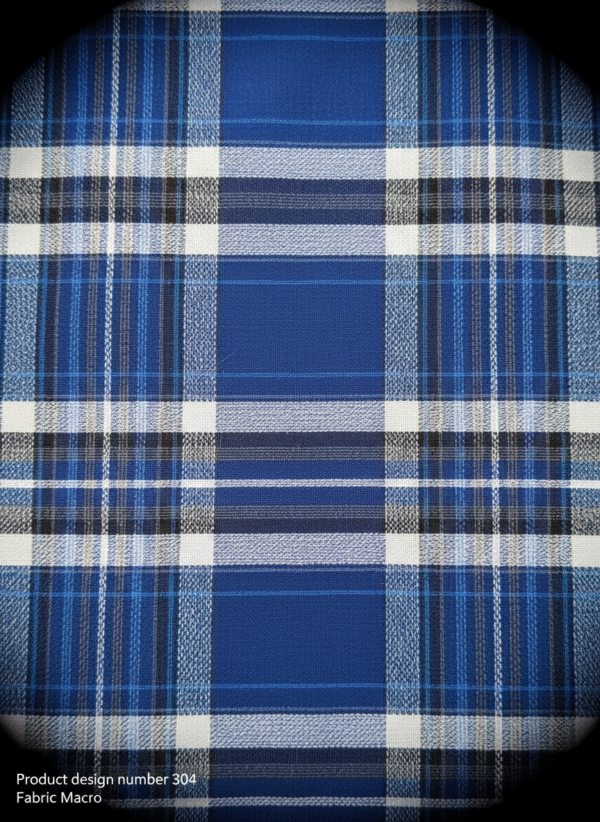 Men's Modern Lungi - Bold Navy Blue & White Plaid Design
