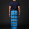 694ef024-c941-4ede-92cb-f6930638ee33 Men's Bold Plaid Lungi - Bright Blue & Black Checkered Design