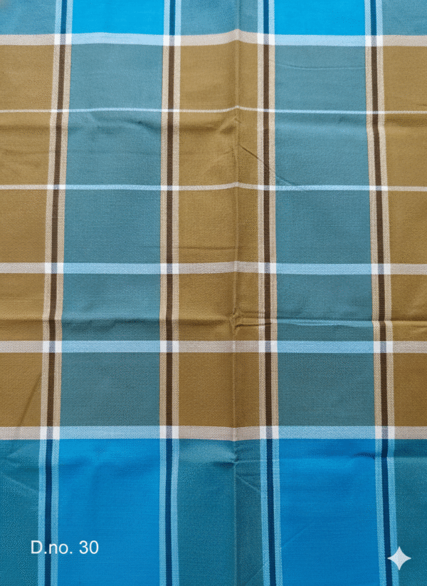 Generated Image December 10, 2025 - 11_51AM Men's Bold Plaid Lungi - Vibrant Blue & Tan Check Design