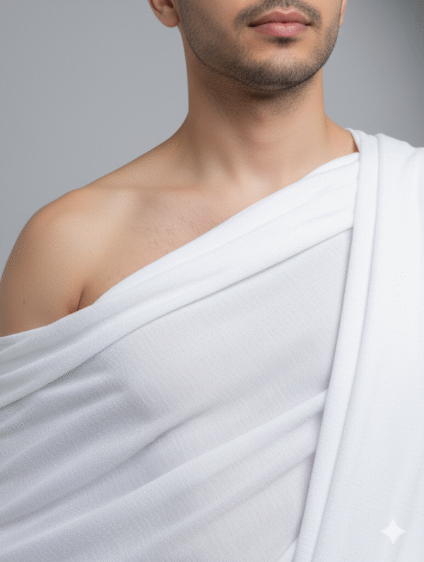 Generated Image November 04, 2025 - 11_45AM Ultra-Soft & Smooth Ihram Set for Men | Hajj & Umrah Pilgrimage