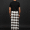 Men's Classic Plaid Lungi - Brown & White Checkered Design