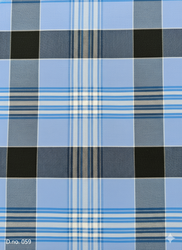 Men's Modern Plaid Lungi - Bold Blue & Black Check Design
