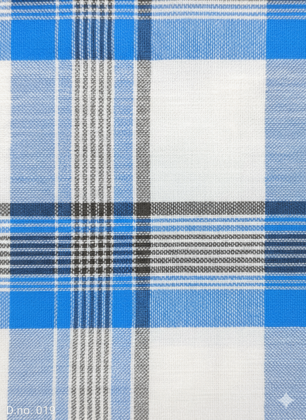 Men's Classic Plaid Lungi - Bold Blue & White Check Design
