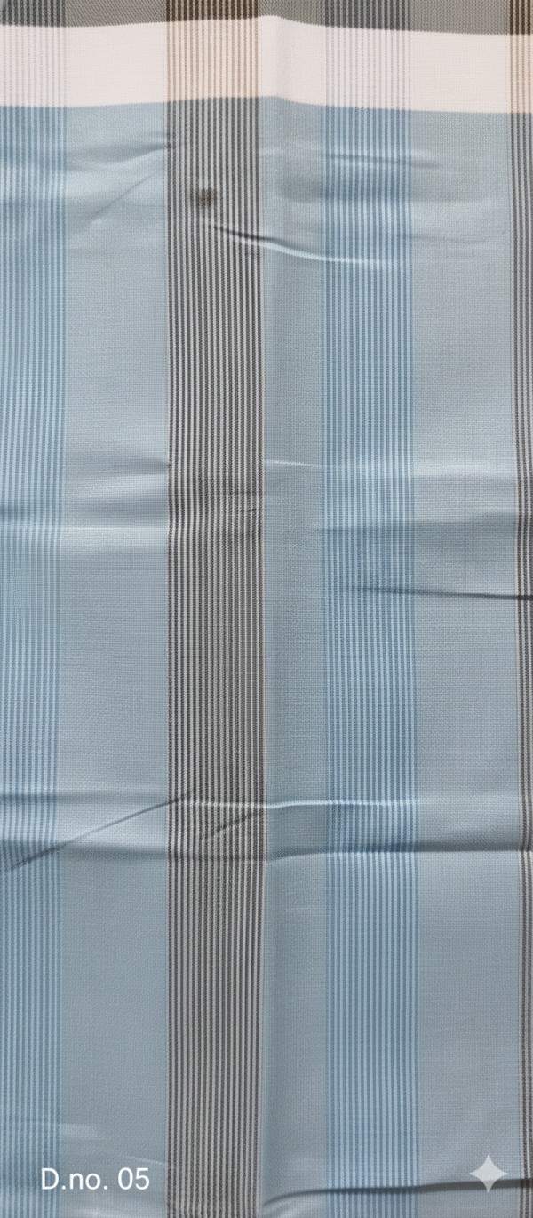 Generated Image November 08, 2025 - 6_32PM Men's Modern Lungi - Crisp Light Blue and Grey Stripes