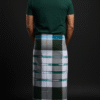 Men's Bold Plaid Lungi - Classic Dark Green and White Check