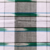 Men's Bold Plaid Lungi - Classic Dark Green and White Check