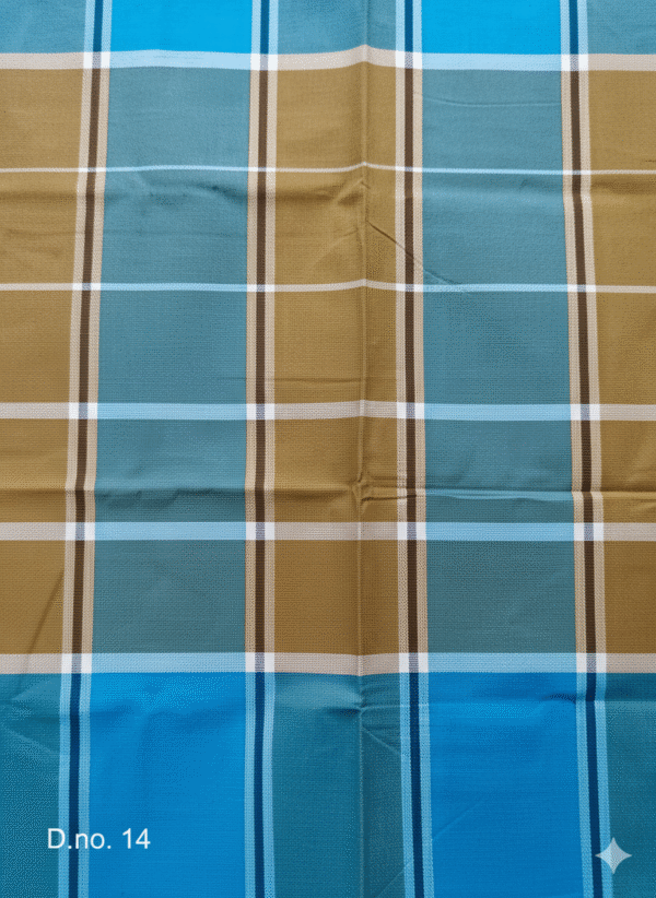 Generated Image November 12, 2025 - 9_09PM Men's Bold Plaid Lungi - Vibrant Blue & Tan Check Design