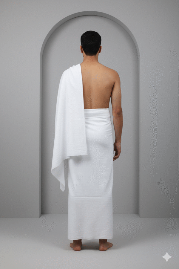 Generated Image October 25, 2025 - 6_03PM Ultra-Soft & Smooth Ihram Set for Men | Hajj & Umrah Pilgrimage