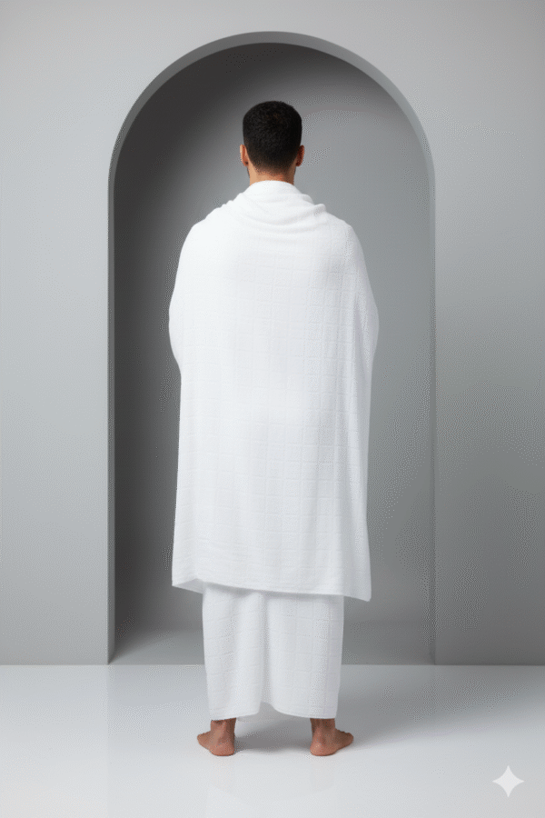 Generated Image October 25, 2025 - 7_08PM Premium Terry Towel Ihram Set | 100% Cotton for Hajj & Umrah